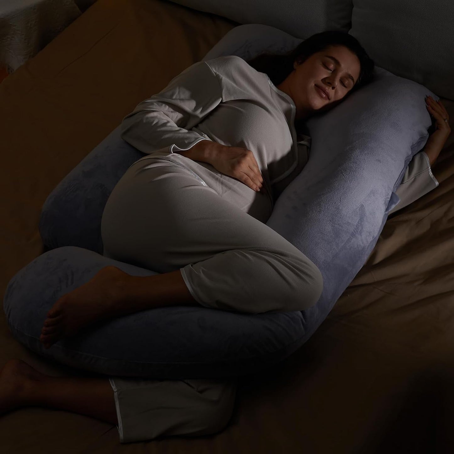 Momcozy Pregnancy Pillow for Sleeping - U Shaped Full Body Maternity Pillow