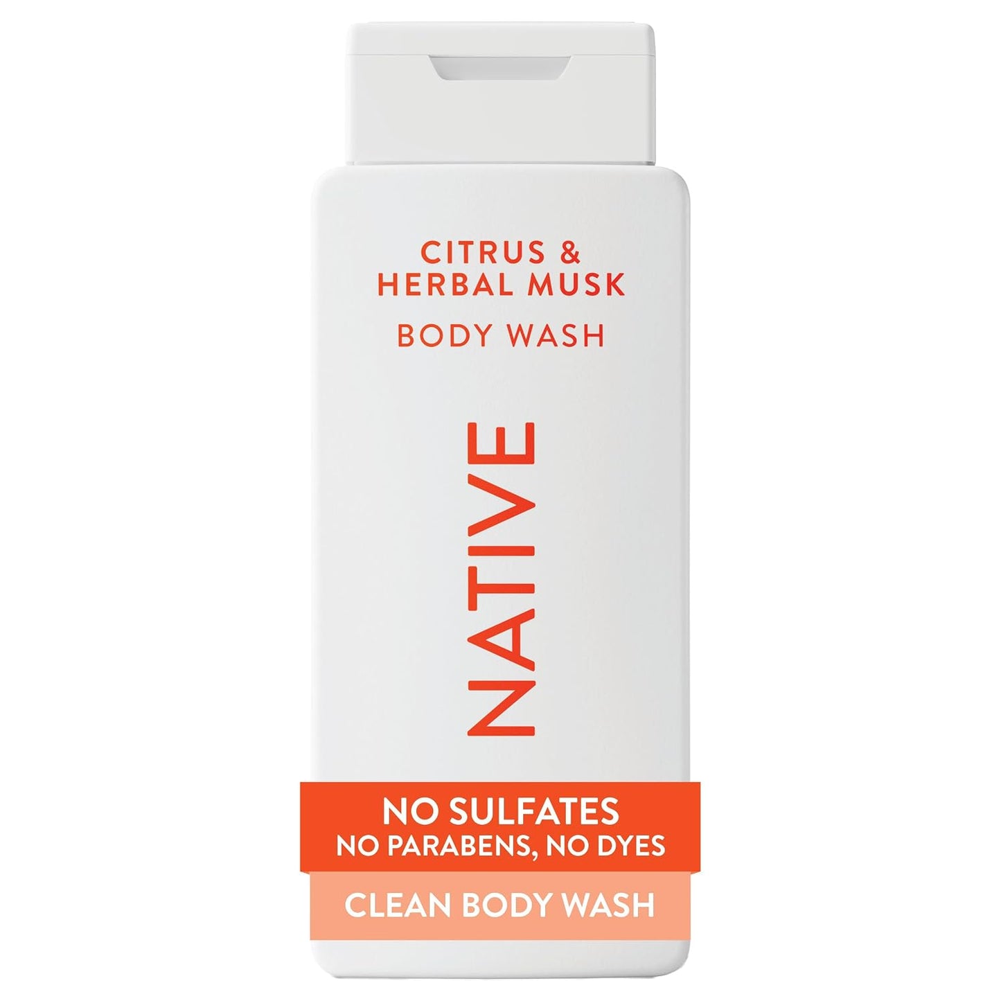 Native Clean Body Wash, Gentle & pH-balanced for Sensitive Skin, 24-Hr Freshness for Women & Men, Vegan & Cruelty-Free, Free of Sulfates, Parabens & Phthalates, Cashmere & Rain, 18 fl oz