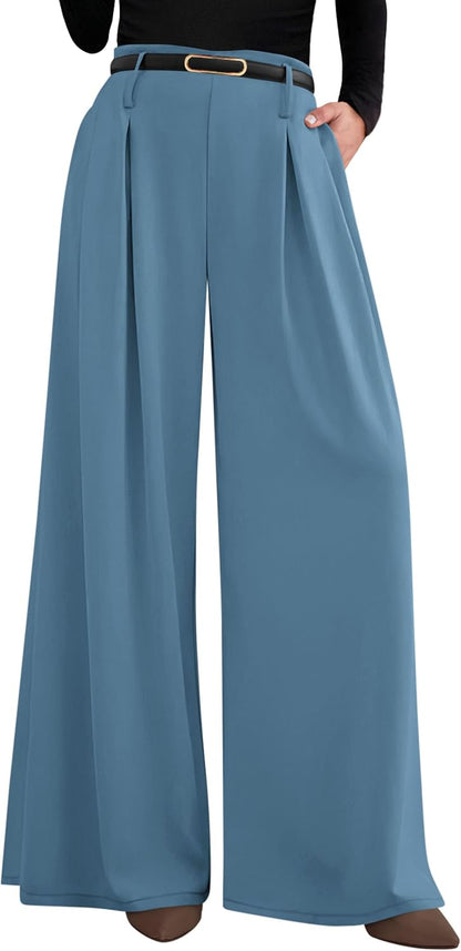 PRETTYGARDEN Womens Wide Leg Dress Pants Flowy Trousers