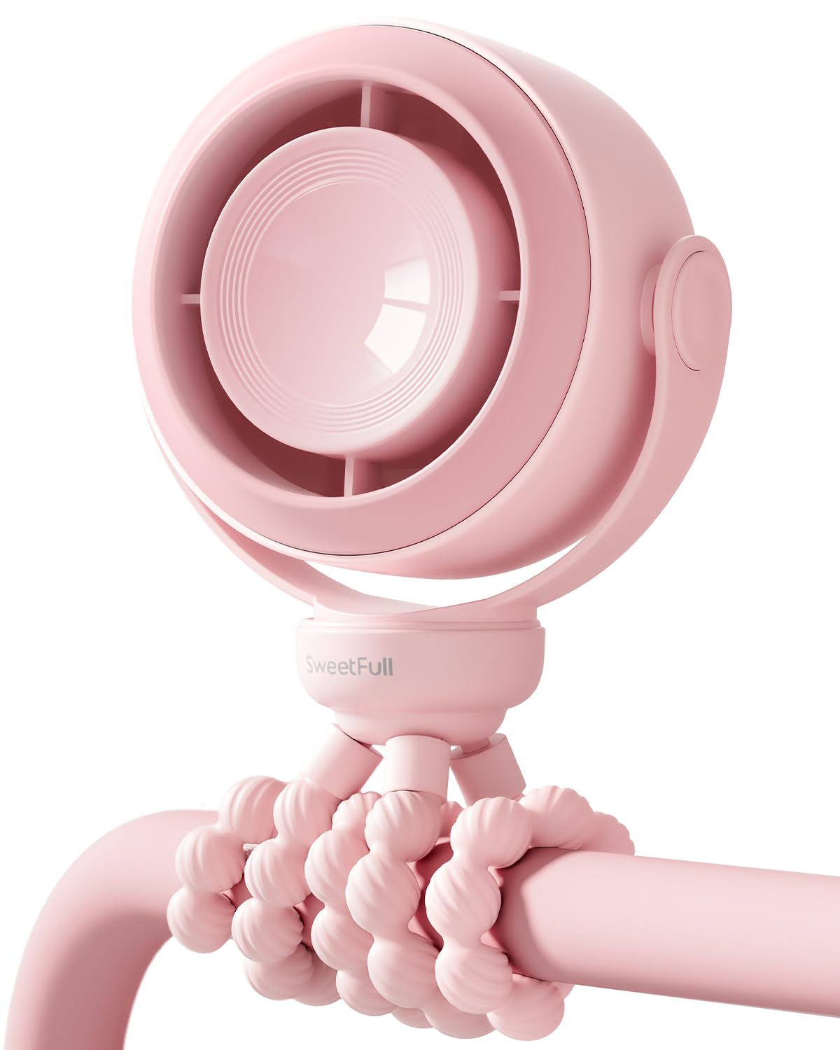SWEETFULL Portable Stroller Fan, Pinch-Proof Baby Fan - Cream