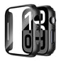 Smiling 2 Pack Case Compatible with Apple Watch SE 3 (2025)/ SE 2/ SE/Series 6/5/4 40mm with Tempered Glass Screen Protector, Hard PC Case Overall Protective Cover- 1 Blue+ 1 Transparent