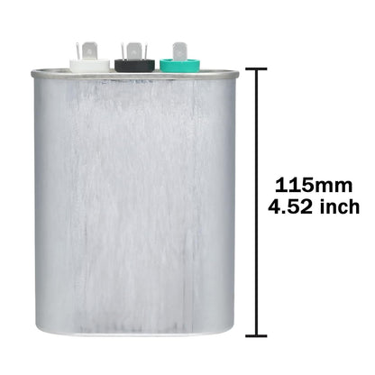 VEXUNGA 5uF 370/440VAC 50/60Hz CBB65 CBB65A Oval Run Start Capacitor 5 MFD 370V/440V Air Conditioner Capacitors for AC Unit Fan Motor Start or Pool Pump or Air Condenser Straight Cool