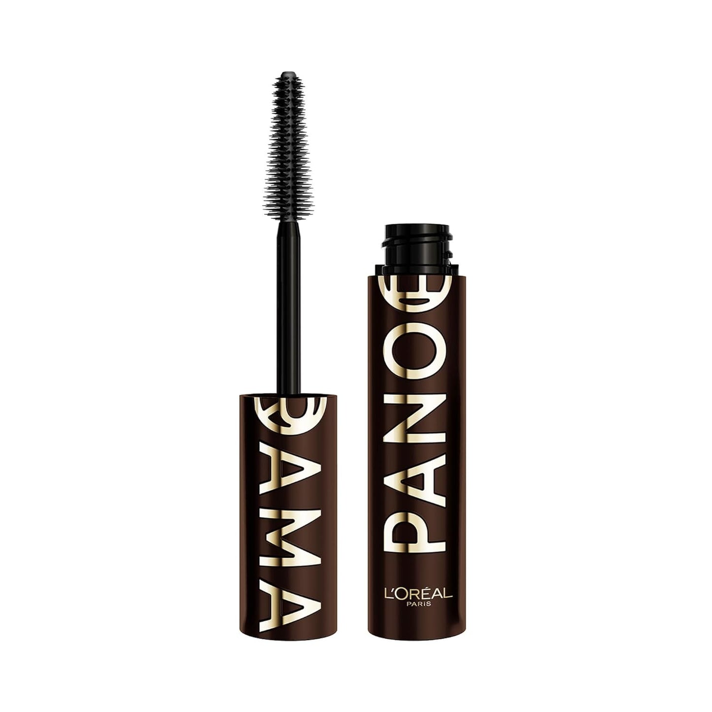 L'Oreal Paris Voluminous Panorama Chromatic Mascara, Volumizing and Lengthening Brown Mascara, Longwear, Smudge-Resistant and Washable, 705 Brown Leather