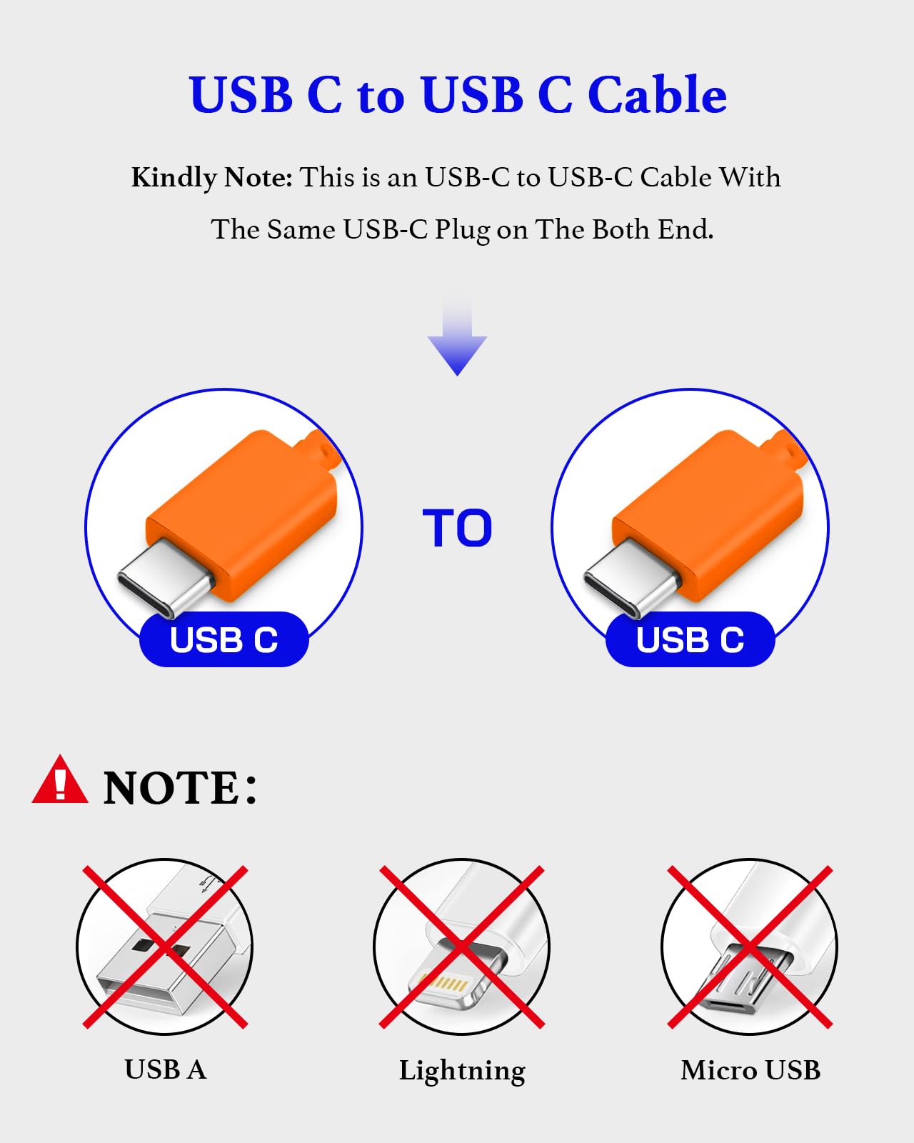 GUUSMART Type C Charger 2-Pack 25W Long 6ft USB C Charger Cable