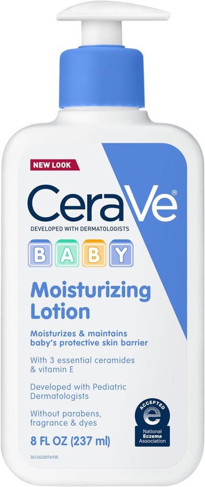 CeraVe Baby Lotion, Baby Skin Moisturizer with Vitamin E & Niacinamide,16oz