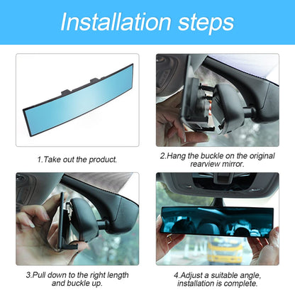 8sanlione 360-Degree Adjustable Car Rearview Mirror