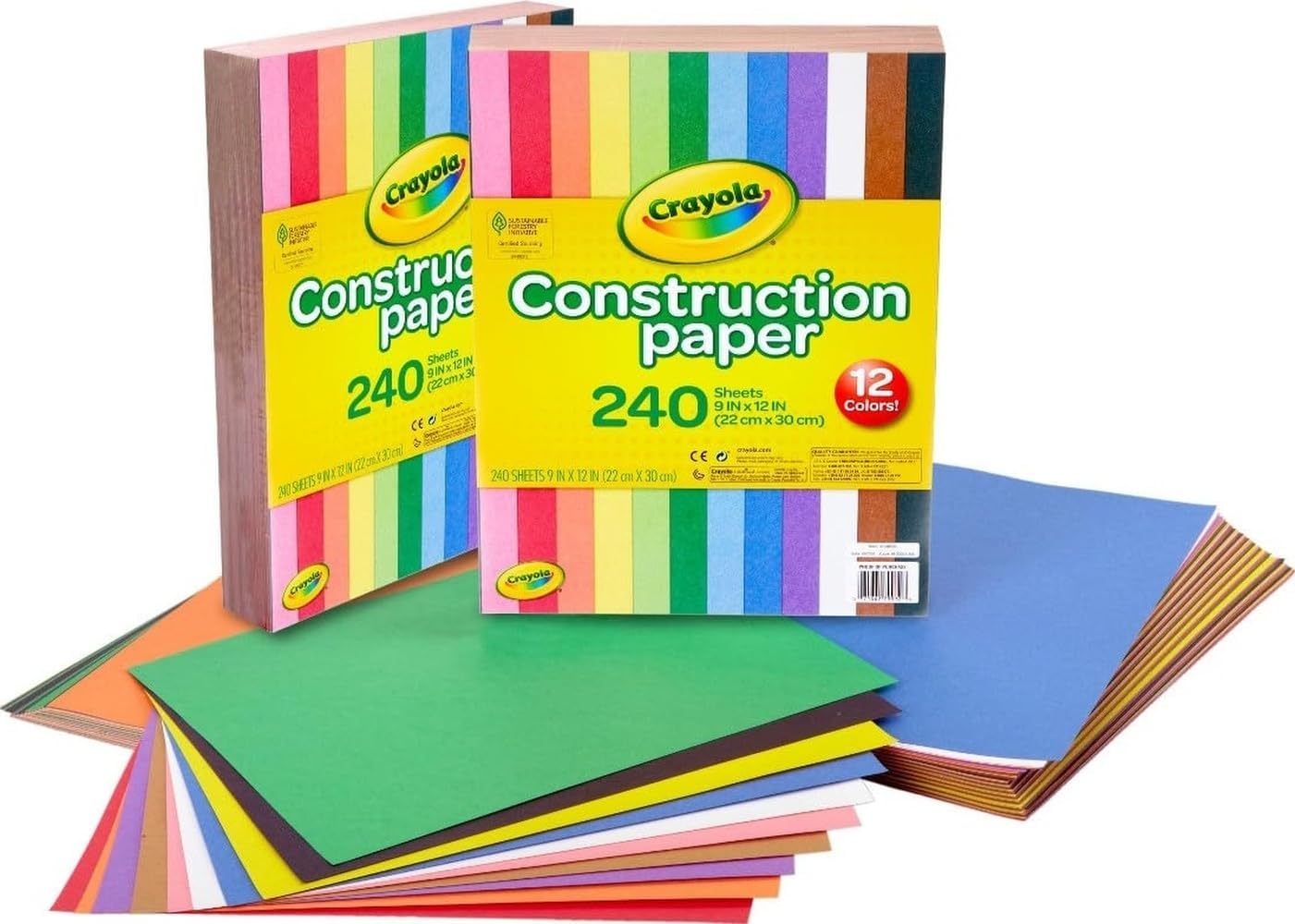 Crayola Construction Paper Bulk Pack (480 Sheets) – 10 Assorted Colors, 9x12, Teacher School Supplies & Classroom Must Haves, Card Making Craft Supplies, Art Paper | 9x12 Construction Paper, Teacher School Supplies & Classroom Must Haves, Card Making Craf