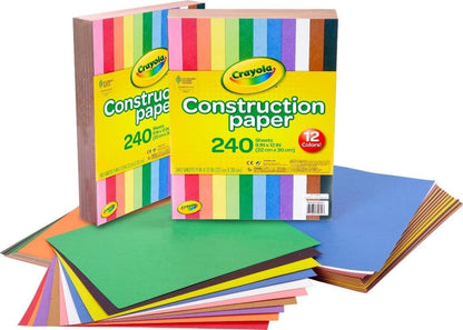 Crayola Construction Paper Bulk Pack (480 Sheets) – 10 Assorted Colors, 9x12, Teacher School Supplies & Classroom Must Haves, Card Making Craft Supplies, Art Paper | 9x12 Construction Paper, Teacher School Supplies & Classroom Must Haves, Card Making Craf