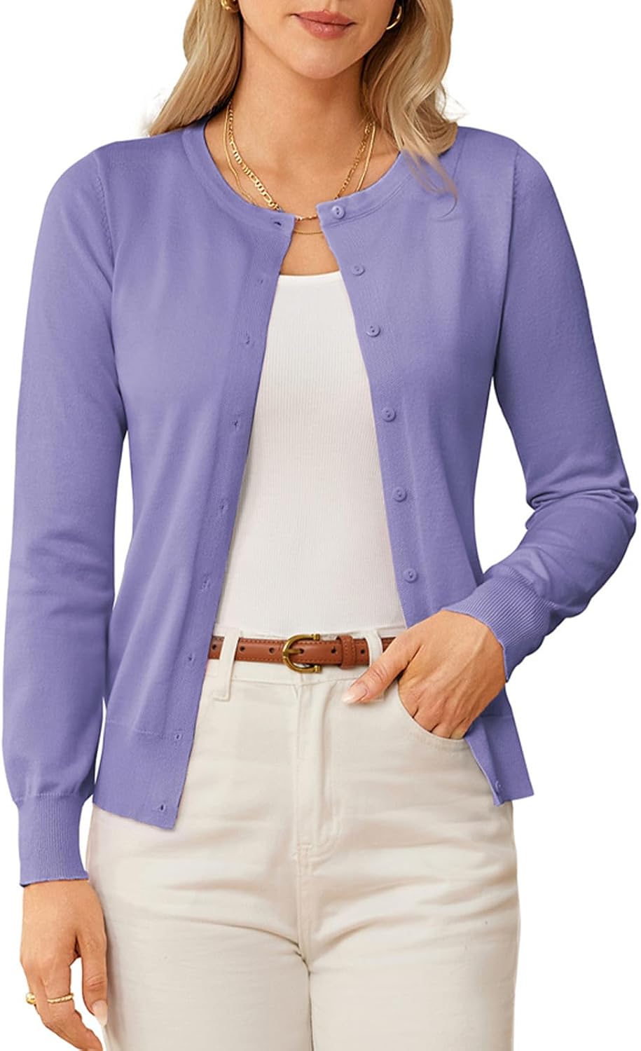 GRACE KARIN Knit Cardigan Sweaters for Women Lightweight Fall Outfits 2026