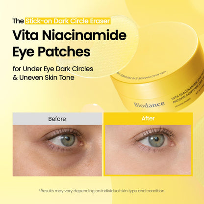 BIODANCE Hydrogel Eye Patches for Under Eye, Vita Niacinamide (60 Count)
