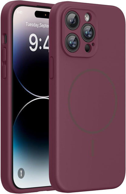 Miracase Magnetic for iPhone 16 Pro Case, Silicone, Black