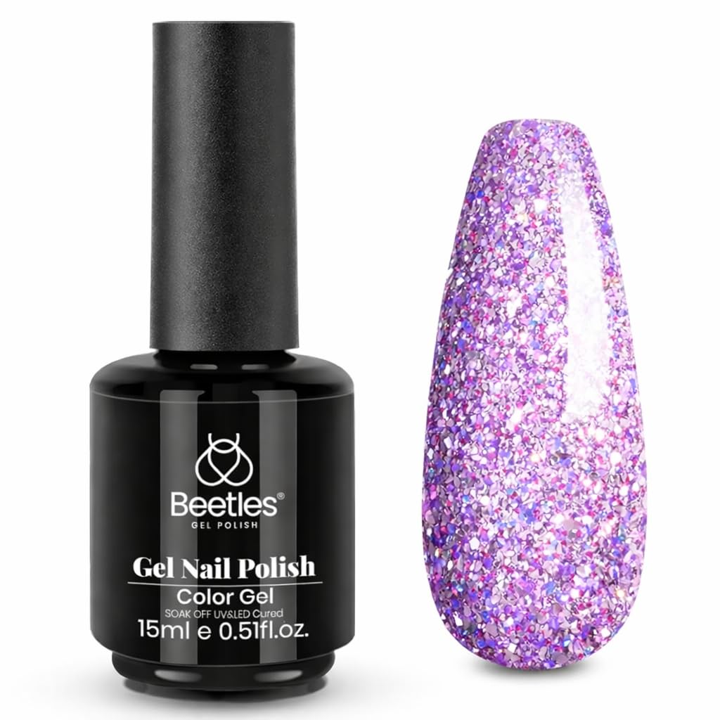 Beetles Purple Gel Nail Polish, 1 Pcs 15ml Purple Gel Polish