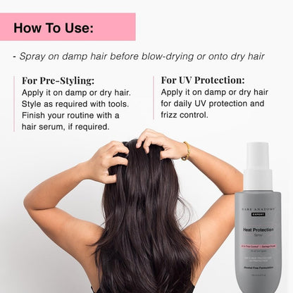 Bare Anatomy Nature x Science Rosemary Water Spray for Hair Growth & Hair Thickness with Rice Water |100% Natural Extract | Soft & Smooth Hair| Controls Hairfall| Non-Greasy & Fast Absorbing | 200ml