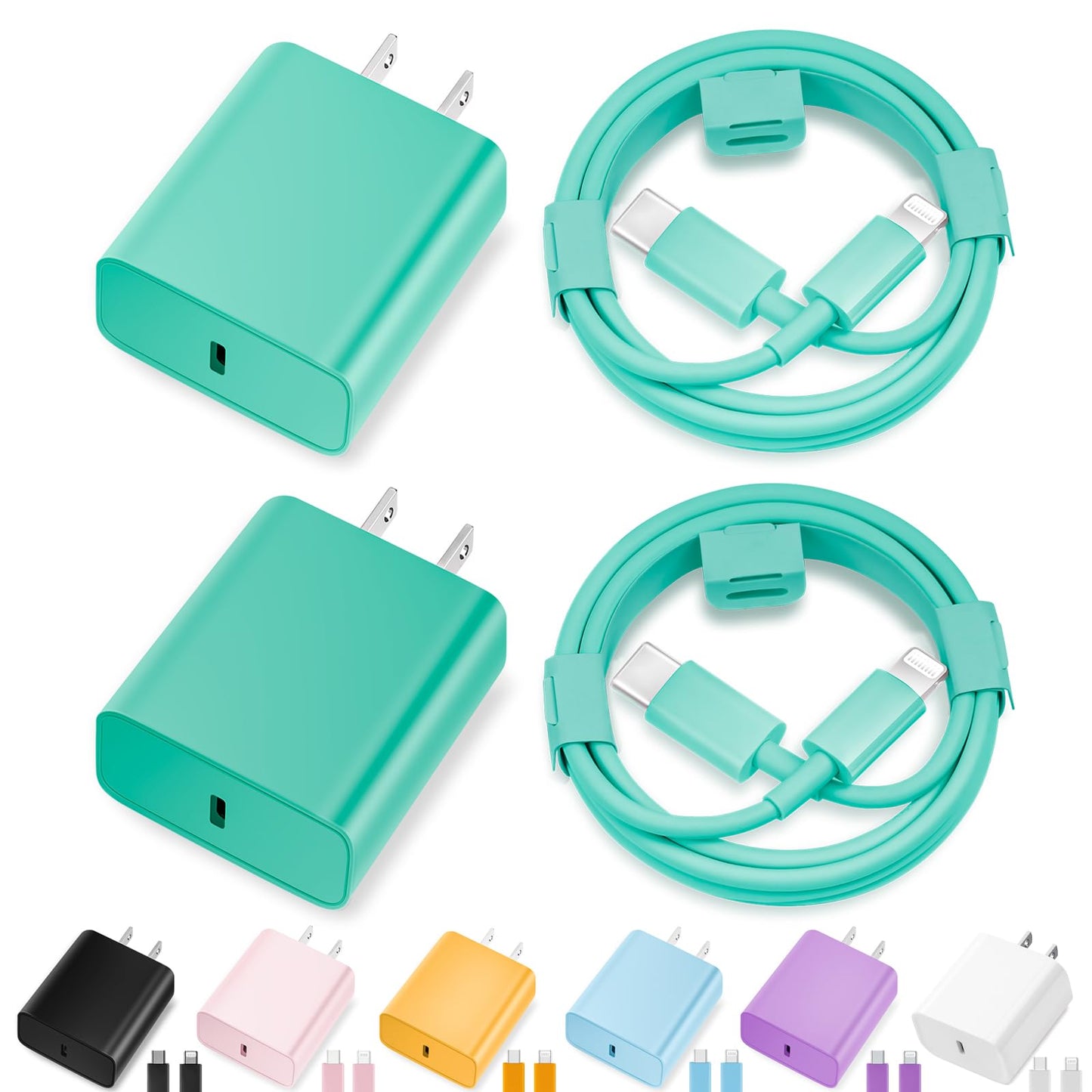iPhone Charger Fast Charging,2Pack 20W Type C Fast Charger Block with [10FT&6FT] USB C to Lightning Cable Compatible for iPhone 14/13/12/11 Pro Max/Xs Max/XR/X,iPad