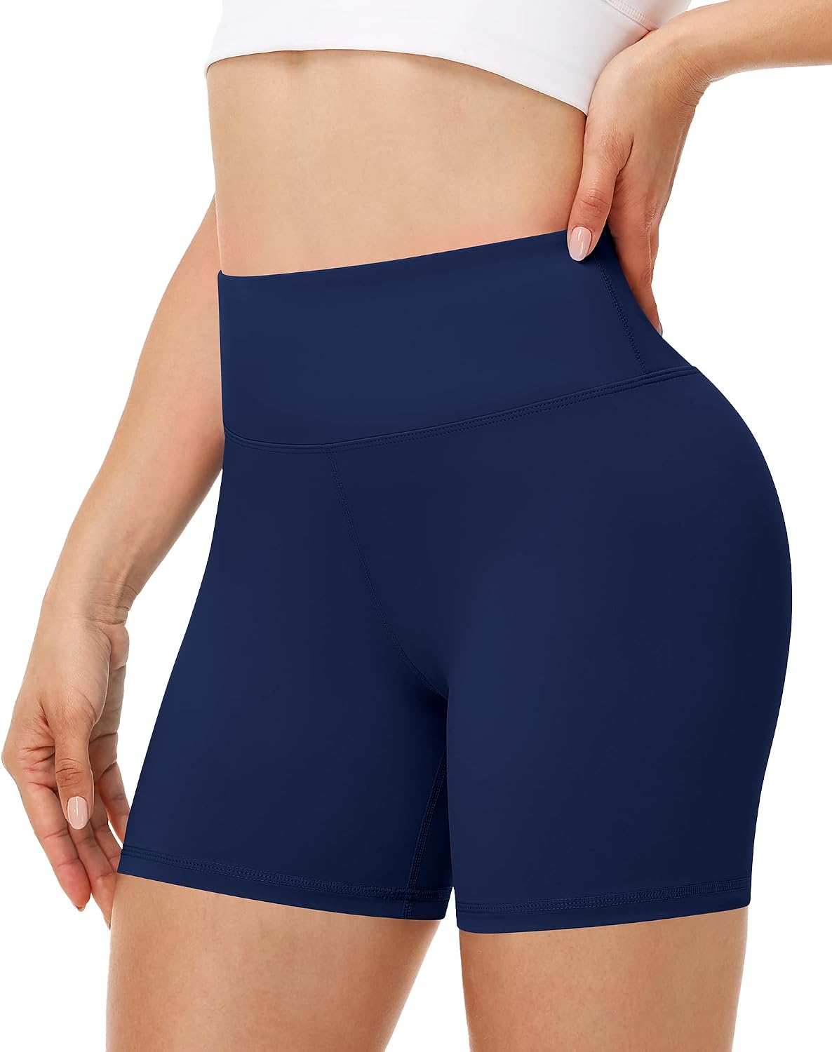 Runhit Women's Workout Biker Shorts - 3"/5"/8" High Waisted Tummy Control Spandex Booty Shorts for Volleyball Gym Yoga Dance