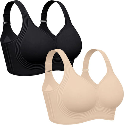 OEAK Womens Wireless Jelly Bras Plus Size Support Push Up Comfortable Bra
