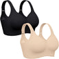 OEAK Womens Wireless Jelly Bras Plus Size Support Push Up Comfortable Bra