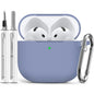 Ljusmicker for AirPods 4 Case 2024 with Cleaner Kit,Milk Tea