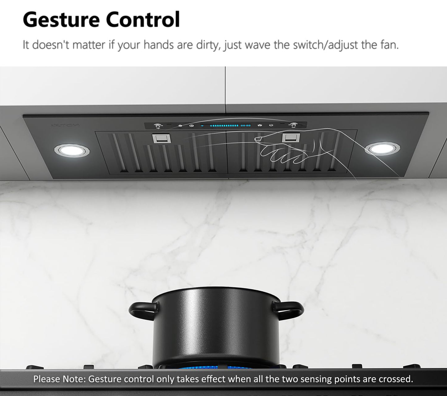 IKTCH 30 inch Insert Range Hood 900 CFM, Ducted/Ductless Vent Hood