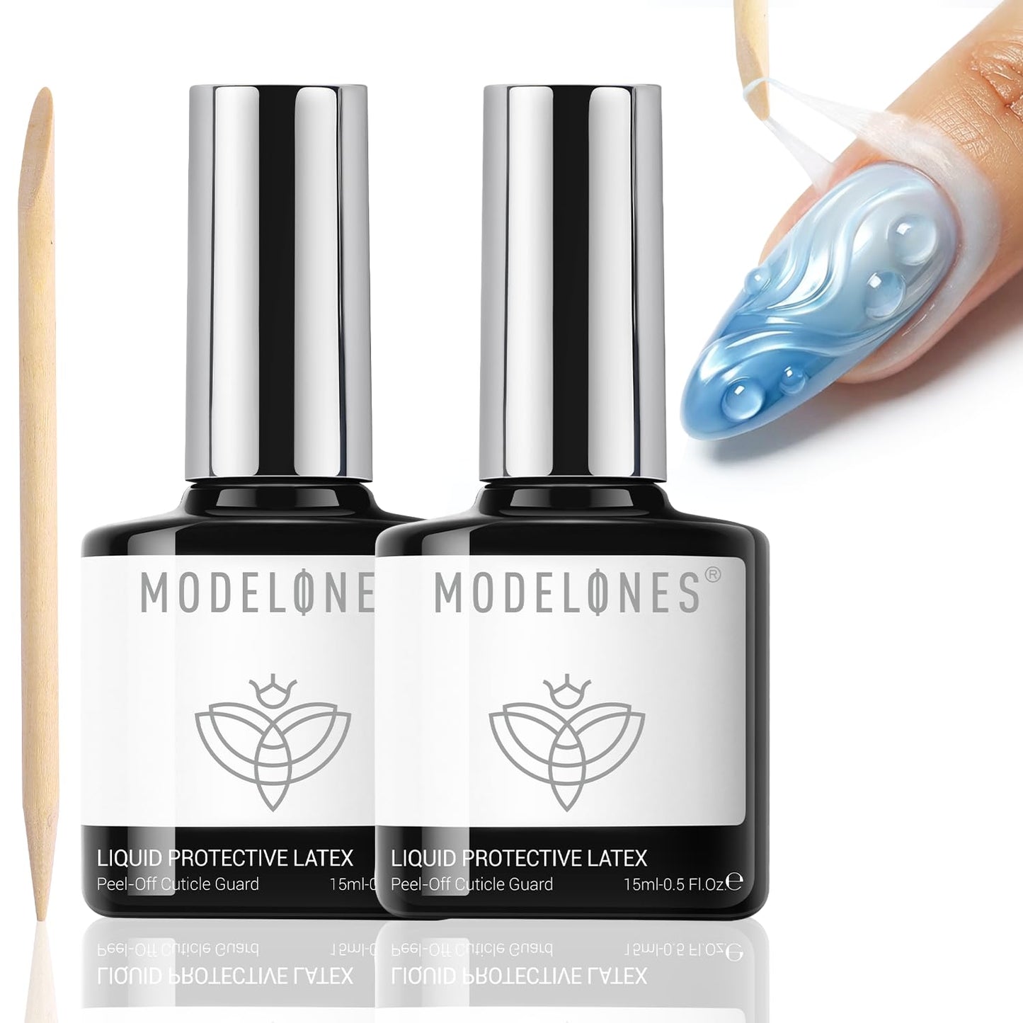 modelones Gel Top Base Coat Set 15ml 2026 Upgrade No Wipe Super Shine