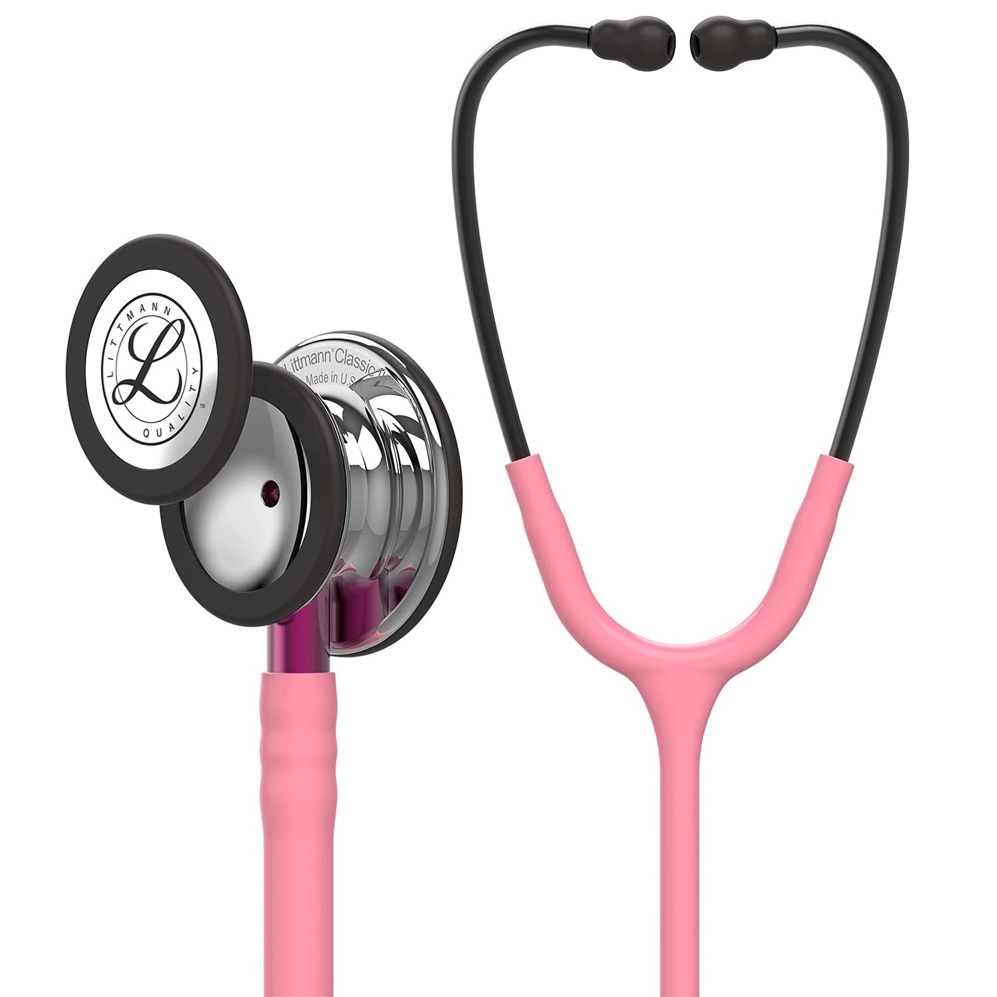 3M Littmann Classic III Monitoring Stethoscope, 5803, More Than 2X as Loud, Weighs Less, Stainless Steel Black-Finish Chestpiece, 27" Black Tube, Stem and Headset