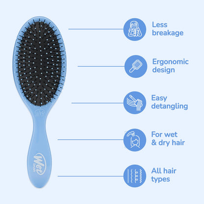 Wet Brush Original Detangler Hair Brush, Sky, For All Hair Textures