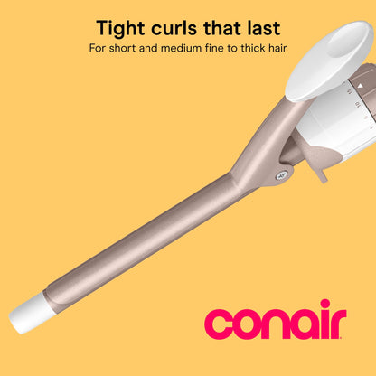 Conair Curling Iron, Double Ceramic, 1" Barrel, White/Rose Gold