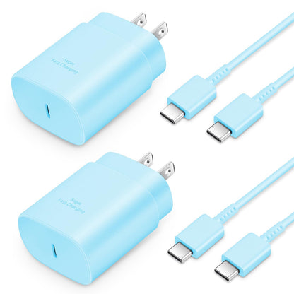 GUUSMART Type C Charger 2-Pack 25W Long 6ft USB C Charger Cable