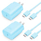 GUUSMART Type C Charger 2-Pack 25W Long 6ft USB C Charger Cable
