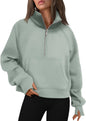 AUTOMET Womens Sweatshirts Half Zip Fleece Pullover Fall Outfits