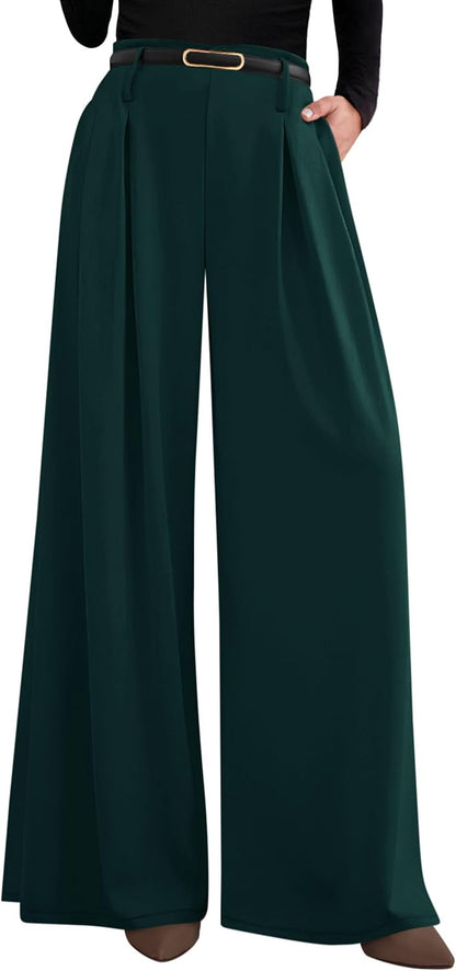 PRETTYGARDEN Womens Wide Leg Dress Pants Flowy Trousers