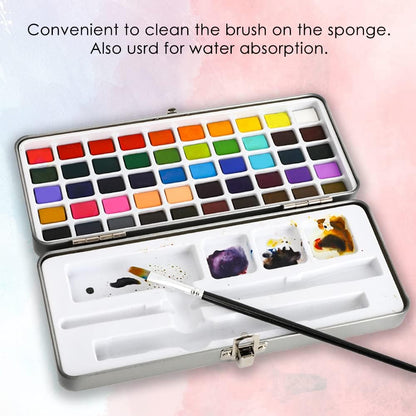 Grabie 50 Color Watercolor Paint Set with Brush Pens