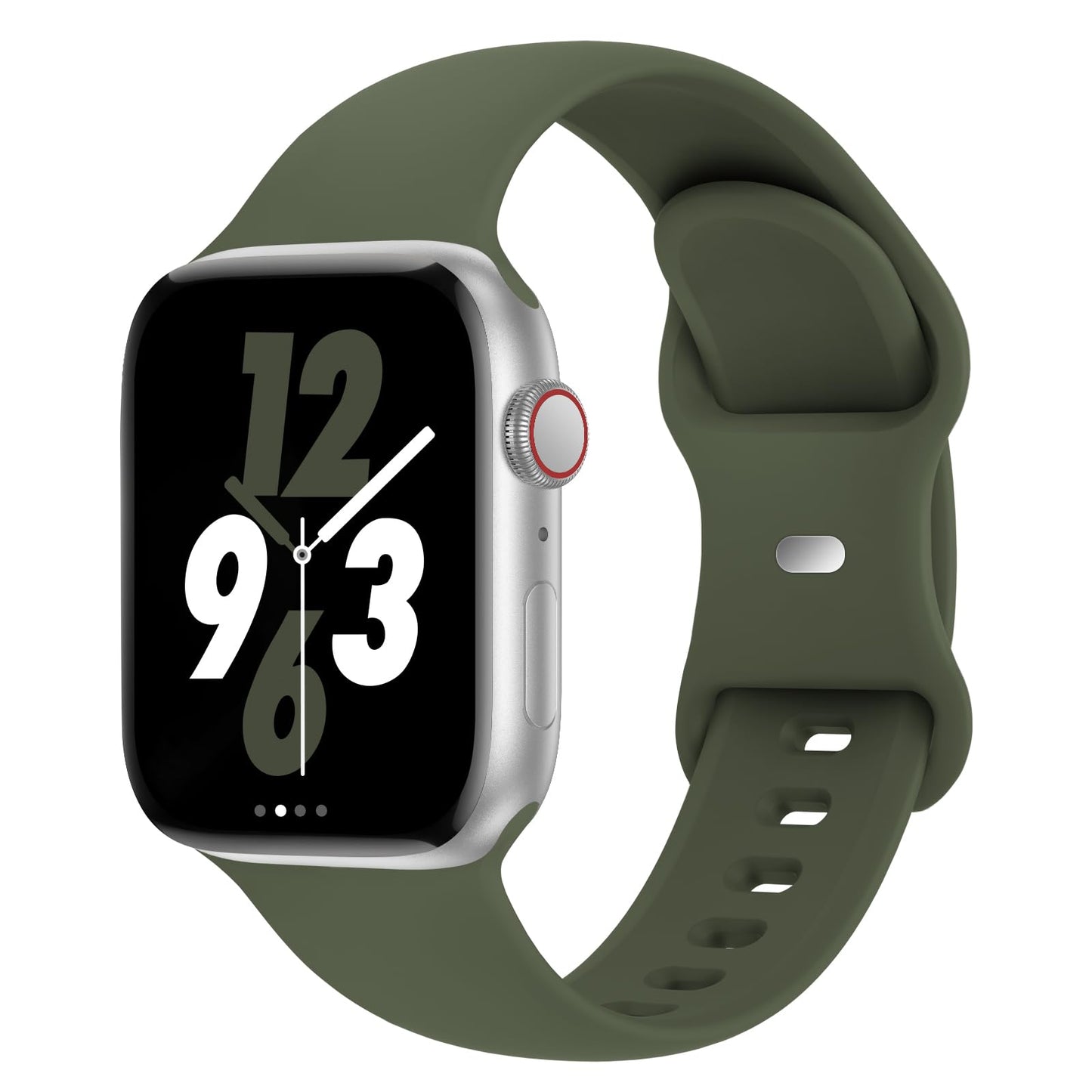 Sport Band Compatible with Apple Watch 38mm 40mm 41mm 42mm 44mm 45mm 46mm 49mm, Replacement Soft Silicone Strap Wristbands for iWatch Series 11/10/9/8/7/6/5/4/3/2/1 Ultra SE Women Men, Space Gray