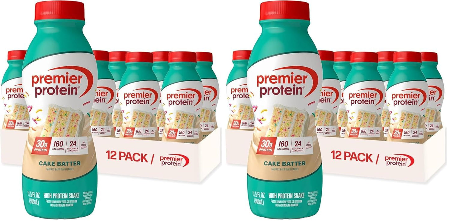 Premier Protein 30g High Protein Shake, Chocolate, 12 Pack