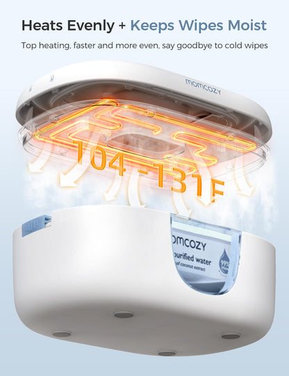 Momcozy Baby Wipe Warmer, Innovative Spring Design,Large Capacity Dispenser