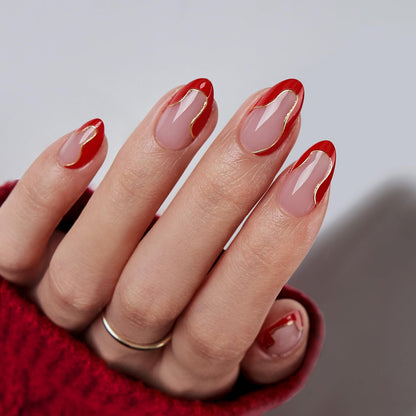 BTArtbox Press On Nails, Cream Puff, Short Almond, Ombre Off White, 32Ct