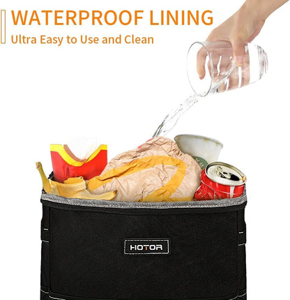 HOTOR Car Trash Can, Leakproof Car Organizer, 2-Gallon, Black