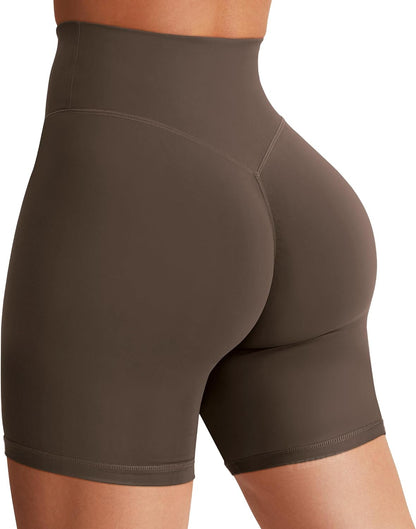 YEOREO SoftHue Women's Biker Shorts Workout Hidden Scrunch Gym Shorts