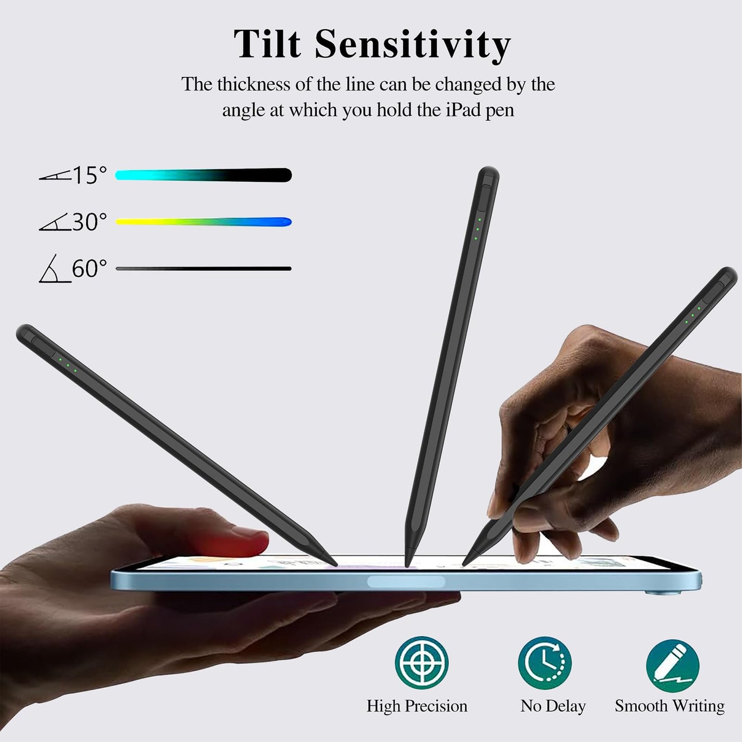 Stylus Pen for iPad11&10thGen,14Mins Faster Charge, with Pencil Holder,Palm Rejection, Tilt Sensitivity, for iPad Air11&13-inch(M3/M2), iPad Pro 11&13-inch (M4),iPad 6-11th,iPad Pro 11/12.9 inch