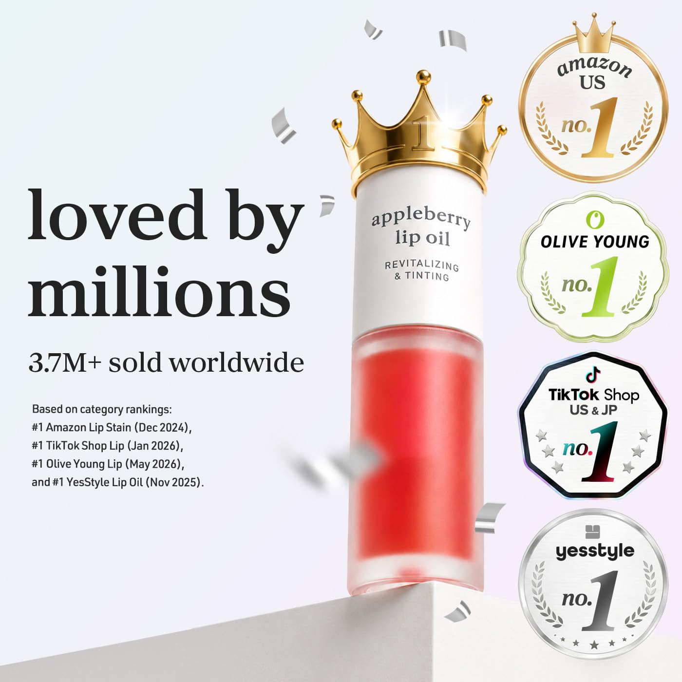 NOONI Korean Lip Oil - Applepeony - pH Color-Changing Plumping Lip Gloss