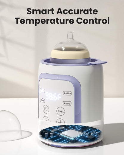 Grownsy 8-in-1 OG Fast Bottle Warmer with Timer, Gray