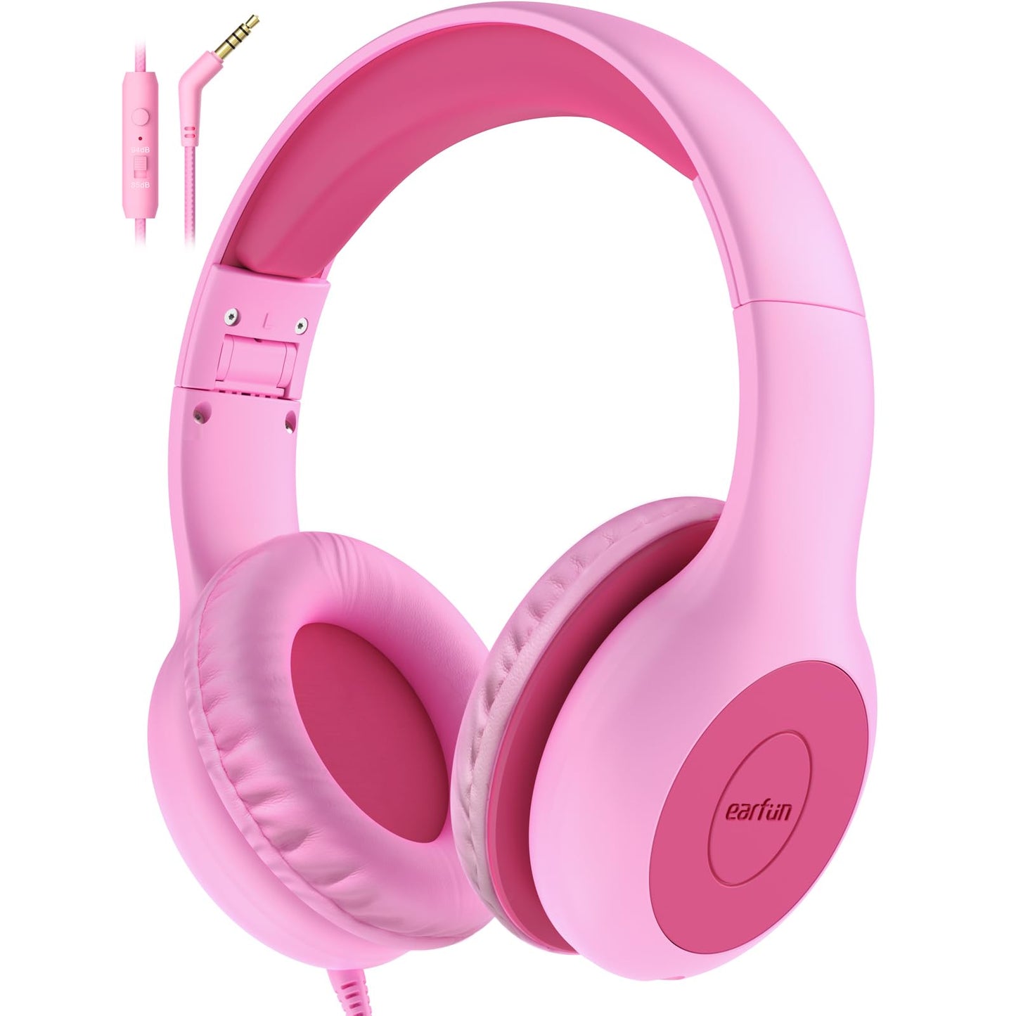 EarFun K1 Kids Headphones Wired with Mic, Volume Limit Headphones for Kids