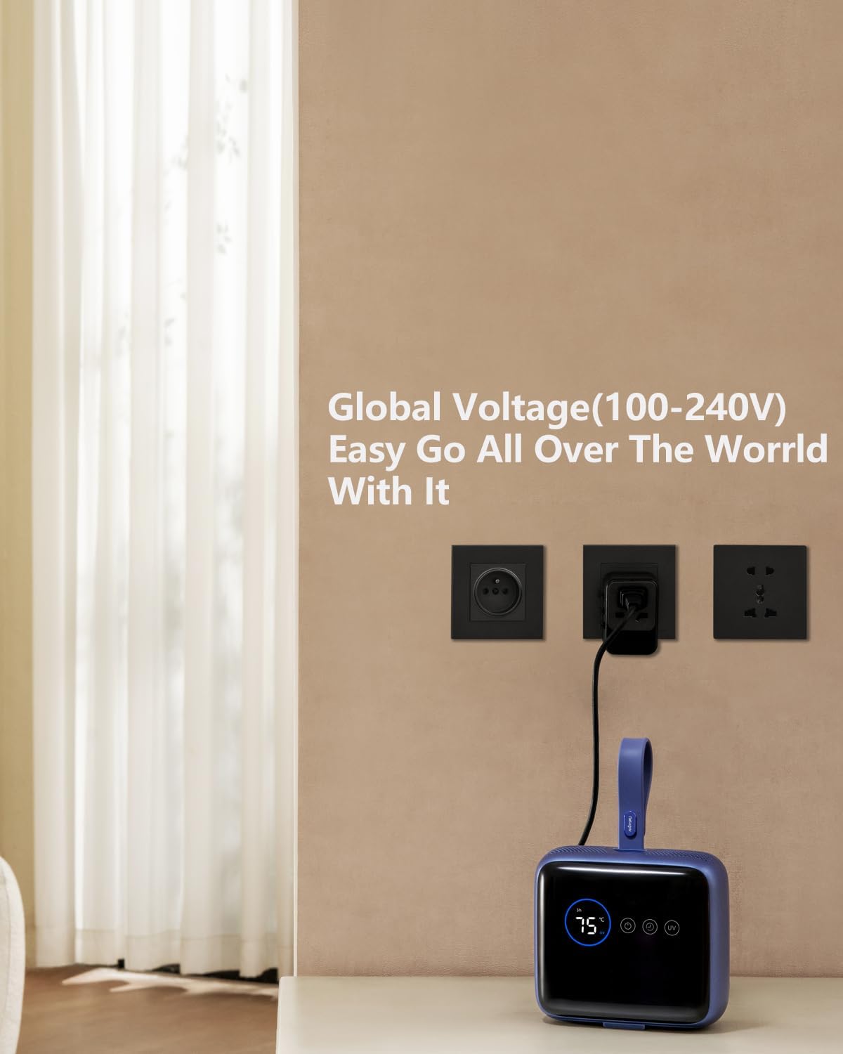 Nesugar Portable Clothes Dryer, Global Voltage Travel Dryer, 4 Modes