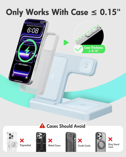 GETPALS Wireless Charger iPhone Charging Station for Apple Multiple Devices