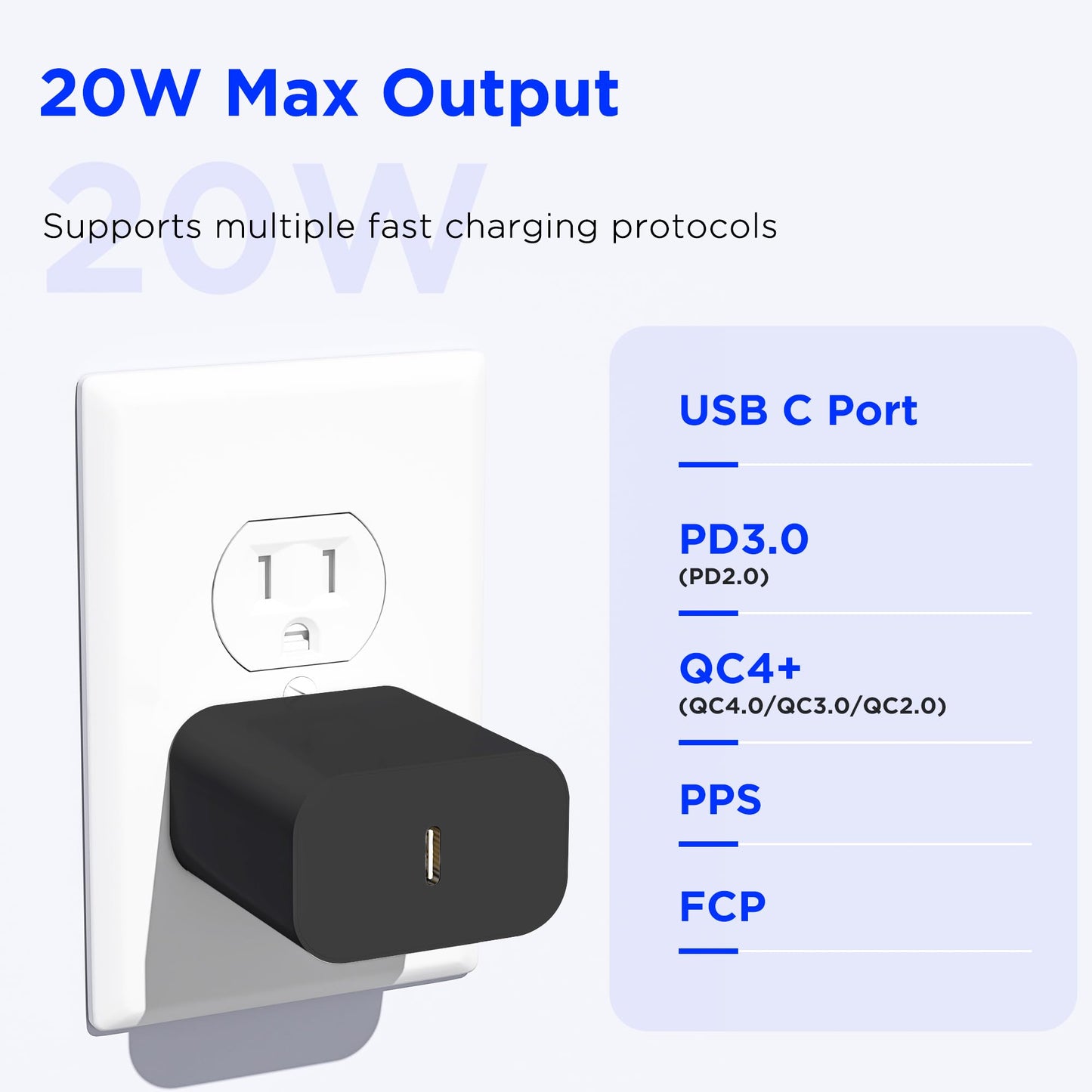 iPhone 17 16 15 Charger Fast Charging,2Pack 20W Apple iPad USB C Wall Charger Block with 6FT USB C to C Cable for iPhone 17/Pro/Pro Max/17 Air/ 16/16 Pro/16 Pro Max/15/Plus/Pro/Pro Max
