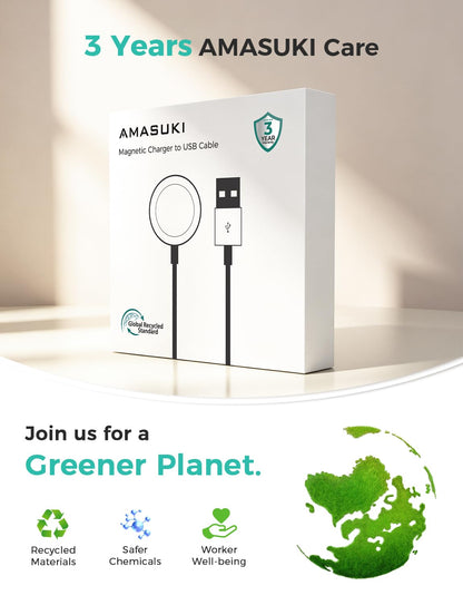 6.6FT Long for Apple Watch Charger USB Magnetic Fast Charging Cable Portable Wireless Charging Accessories Compatible with iWatch Series 11/10/9/8/7/6/5/4/3/2 Ultra 3/2/SE