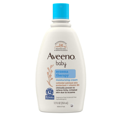 Aveeno Baby Eczema Therapy Moisturizing Cream for Dry, Itchy Skin, 7.3 oz