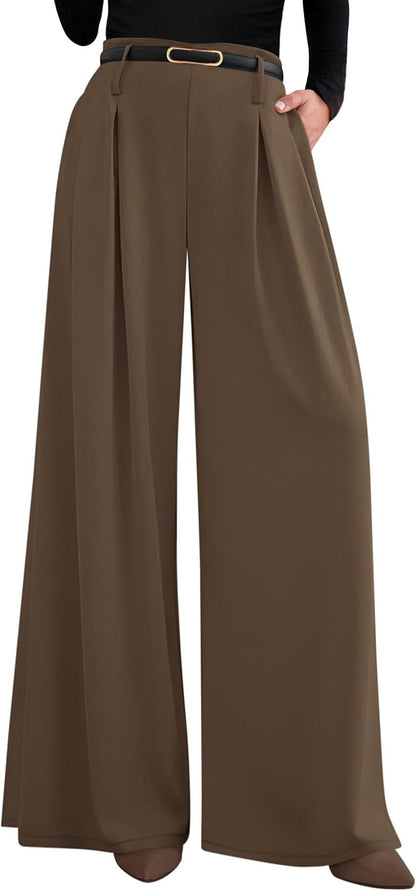 PRETTYGARDEN Womens Wide Leg Dress Pants Flowy Trousers