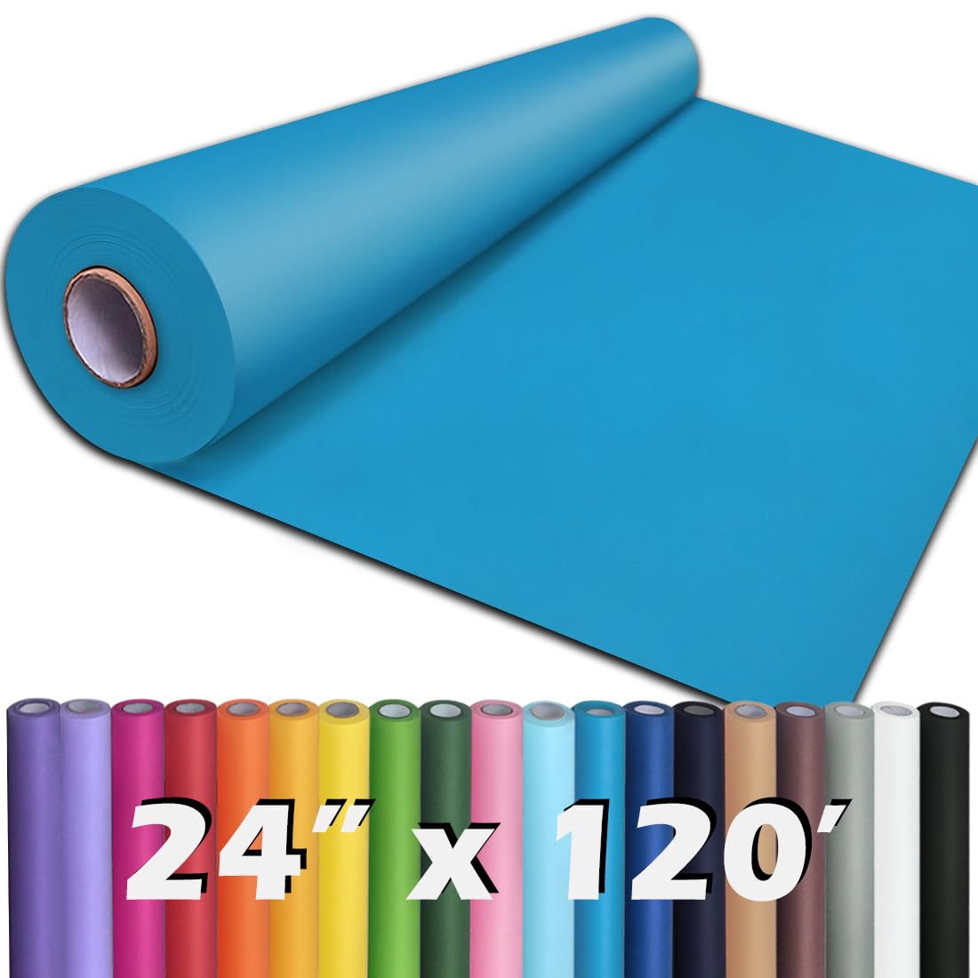 PerkHomy Brown Kraft Paper Roll 36" x 1,440" (120') for Craft Bulletin Board Paper Art Table Covering Crafting Gift Wrapping Bouquet Packing Parcel 70GSM 50LB (Brown, 36" x 120')