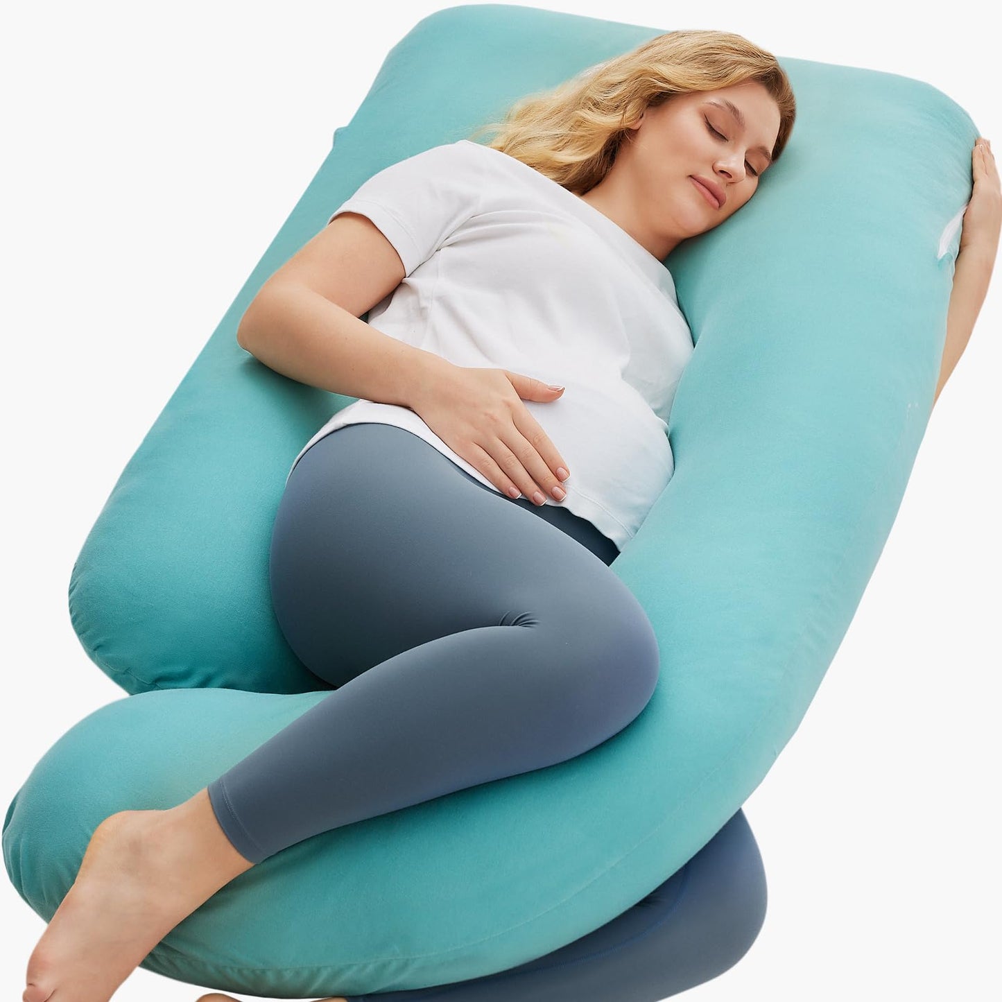 Momcozy Pregnancy Pillow for Sleeping - U Shaped Full Body Maternity Pillow